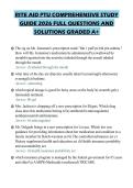 RITE AID PTU COMPREHENSIVE STUDY GUIDE 2026 FULL QUESTIONS AND SOLUTIONS GRADED A&plus;