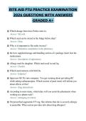 RITE AID PTU PRACTICE EXAMINATION 2026 QUESTIONS WITH ANSWERS GRADED A&plus;