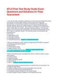 ATLS Post Test Study Guide Exam  Questions and Solutions A&plus; Pass Guaranteed