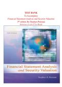 Test Bank &vert; Mastering Financial Statement Analysis and Security Valuation &mdash; Test Bank&comma; 5th Edition &vert; Equity Valuation and Financial Statement Analysis&colon; A Test Bank for Advanced Accounting Courses