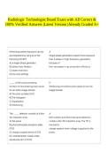 Radiologic Technologist Board Exam with All Correct & 100&percnt; Verified Answers &vert;Latest Version &vert;Already Graded A&plus;