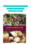 TEST BANK For Accounting Information Systems&comma;   4th Edition by Vernon Richardson&comma;   Verified Chapters 1 - 17&comma; Complete 