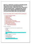 DENTAL ASSISTING NATIONAL BOARD &lpar;DANB&rpar;  PRACTICE EXAM CERTIFIED DENTAL  ASSISTANT &lpar;CDA&rpar; &ndash; PRACTICE TEST PRACTICE  100&plus; QUESTIONS 2026 &ndash; VERIFIED Q&A WITH  RATIONALES FROM CERTIFIED EXAMINER  ACTUAL EXAM PREP 100&percnt; FAST REVISION