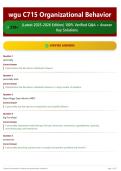 wgu C715 Organizational Behavior 270&plus; &lpar;Latest 2025-2026 Edition&rpar; 100&percnt; Verified Q&A &plus; Answer Key Solutions