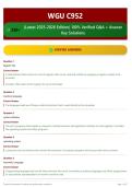WGU C952 230&plus; &lpar;Latest 2025-2026 Edition&rpar; 100&percnt; Verified Q&A &plus; Answer Key Solutions