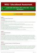 WGU- Educational Assessment 80&plus; &lpar;Latest 2025-2026 Edition&rpar; 100&percnt; Verified Q&A &plus; Answer Key Solutions