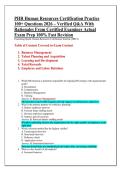 PHR Human Resources Certification Practice  100&plus; Questions 2026 &ndash; Verified Q&A With  Rationales From Certified Examiner Actual  Exam Prep 100&percnt; Fast Revision