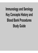 Immunology and Serology &ndash; Key Concepts&comma; History&comma; and Blood Bank Procedures Study Guide &lpar;2026 Update&rpar;