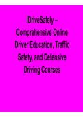 IDriveSafely Comprehensive Online Driver Education Traffic Safety and Defensive Driving Course 2025&sol; 2026 with Solution