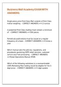 Business Mail Academy EXAM WITH ANSWERS