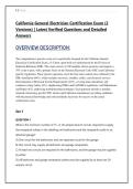 California General Electrician Certification Exam &lpar;2  Versions&rpar; &vert; Latest Verified Questions and Detailed Answers 