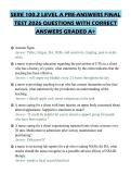 SERE 100&period;2 LEVEL A PRE-ANSWERS FINAL TEST 2026 QUESTIONS WITH CORRECT ANSWERS GRADED A&plus;