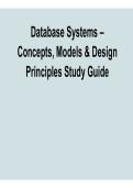 Database Systems Concepts Models and Design Principles Study Guide 2025&sol; 2026 Comprehensive Database Learning Resource with Solution
