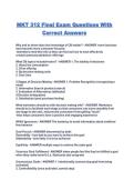 MKT 312 Final Exam Questions With Correct Answers