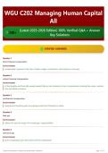 WGU C202 Managing Human Capital All 530&plus; &lpar;Latest 2025-2026 Edition&rpar; 100&percnt; Verified Q&A &plus; Answer Key Solutions