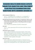 SHADOW HEALTH DERM NOAH CAPUTO SUBJECTIVE OBJECTIVE AND TREATMENT PLAN PRACTICE EXAMINATION 2026 QUESTIONS WITH ANSWERS GRADED A&plus;