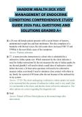 SHADOW HEALTH SICK VISIT MANAGEMENT OF ENDOCRINE CONDITIONS COMPREHENSIVE STUDY GUIDE 2026 FULL QUESTIONS AND SOLUTIONS GRADED A&plus;