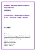 Medical Surgical Nursing Test Bank &vert; Brunner & Suddarth 16th Edition &vert; NCLEX Review & Exam Prep Practice Questions