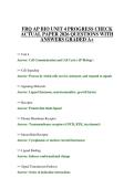 FRQ AP BIO UNIT 4 PROGRESS CHECK ACTUAL PAPER 2026 QUESTIONS WITH ANSWERS GRADED A&plus;