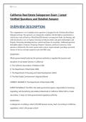 California Real Estate Salesperson Exam &vert; Latest  Verified Questions and Detailed Answers