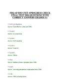 FRQ AP BIO UNIT 4 PROGRESS CHECK FINAL TEST 2026 QUESTIONS WITH CORRECT ANSWERS GRADED A&plus;