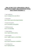 FRQ AP BIO UNIT 4 PROGRESS CHECK PRACTICE SCRIPT 2026 QUESTIONS WITH SOLUTIONS GRADED A&plus;
