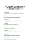 FRQ AP BIO UNIT 4 PROGRESS CHECK REVIEW 2026 QUESTIONS WITH ANSWERS GRADED A&plus;