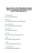 FRQ AP BIO UNIT 4 PROGRESS CHECK STUDY GUIDE 2026 QUESTIONS WITH SOLUTIONS GRADED A&plus;