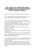 FRQ AP BIO UNIT 4 PROGRESS CHECK STUDY SHEET FULL SET 2026 QUESTIONS WITH ANSWERS GRADED A&plus;