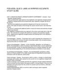 PCB 4233L QUIZ 2 LABS 4-6 VERIFIED ACCURATE STUDY GUIDE