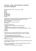 PCB 4233 - EXAM 1 QUESTIONS WITH VERIFIED ACCURATE ANSWERS