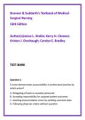 Medical Surgical Nursing Test Bank &vert; Brunner & Suddarth 16th Edition &vert; NCLEX Exam Prep Practice Questions &lpar;1500 Qs&rpar;