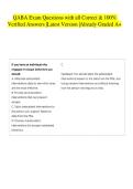 QABA Exam Questions with all Correct & 100&percnt; Verified Answers &vert;Latest Version &vert;Already Graded A&plus;