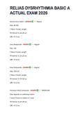 RELIAS DYSRHYTHMIA BASIC A  ACTUAL EXAM 2026