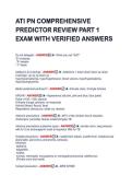 ATI PN COMPREHENSIVE  PREDICTOR EXAM REVIEW  2026 WITH CORRECT  ANSWERS