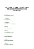 FTCE ESOL K-12 PRACTICE SOLUTION 2026 QUESTIONS WITH ANSWERS GRADED A&plus;