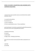 MMSC 433 EXAM 3 QUESTIONS AND ANSWERS WITH COMPLETE SOLUTION&period;