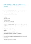 NURS 20030 Exam 3 Questions With Correct Answers