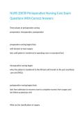 NURS 20030 Perioperative Nursing Care Exam Questions With Correct Answers&period;