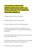 FTCE PHYSICAL EDUCATION CERTIFICATION EXAM SCRIPT 2026 TESTED QUESTIONS WITH COMPLETE SOLUTIONS GRADED A&plus;