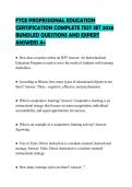 FTCE PROFESSIONAL EDUCATION CERTIFICATION COMPLETE TEST SET 2026 BUNDLED QUESTIONS AND EXPERT ANSWERS A&plus;
