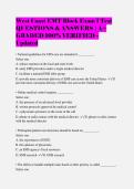 West Coast EMT Block Exam 1 Test QUESTIONS & ANSWERS &vert; A&plus; GRADED 100&percnt; VERIFIED &ndash; Updated