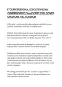 FTCE PROFESSIONAL EDUCATION EXAM COMPREHENSIVE EXAM SCRIPT 2026 SOLVED QUESTIONS FULL SOLUTION