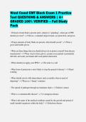 West Coast EMT Block Exam 1 Practice Test QUESTIONS & ANSWERS &vert; A&plus; GRADED 100&percnt; VERIFIED &ndash; Full Study Pack