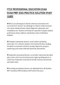 FTCE PROFESSIONAL EDUCATION EXAM EXAM PREP 2026 PRACTICE SOLUTION STUDY GUIDE