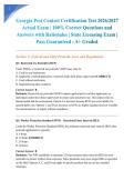 Georgia Pest Control Certification Test 2026&sol;2027 Actual Exam &vert; 100&percnt; Correct Questions and Answers with Rationales &vert; State Licensing Exam &vert; Pass Guaranteed - A&plus; Graded