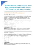 HESI Med Surg Exit Exam V1 2026&sol;2027 Actual Exam &vert; Real Questions with Verified Answers &vert; NGN Format &vert; Pass Guaranteed - A&plus; Graded