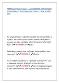 NRPP Radon Measurements &vert; 160 QUESTIONS AND ANSWERS  WITH COMPLETE SOLUTIONS 100&percnt; CORRECT &vert; NEW UPDATE  2026