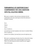 FUNDAMENTALS ATI QUESTIONS EXAM 1 COMPREHENSIVE TEST 2026 QUESTIONS WITH FULL SOLUTION VERIFIED