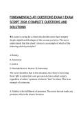 FUNDAMENTALS ATI QUESTIONS EXAM 1 EXAM SCRIPT 2026 COMPLETE QUESTIONS AND SOLUTIONS